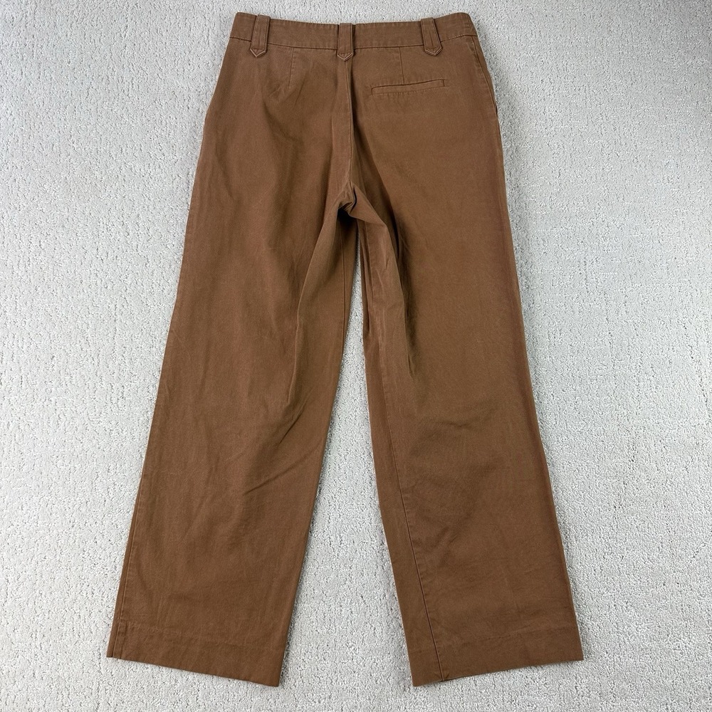 Sézane Constance Pants Women's 34 (US 2) Brown Pleated Wide Leg 26x28 $145 - Picture 3 of 11